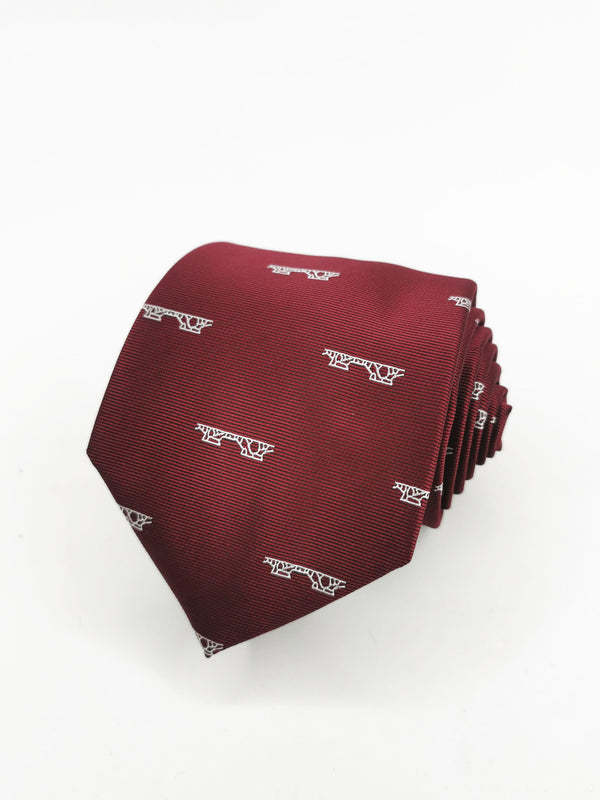 2x1 - Corbata burdeos puente de Triana blanco - DiversoMen