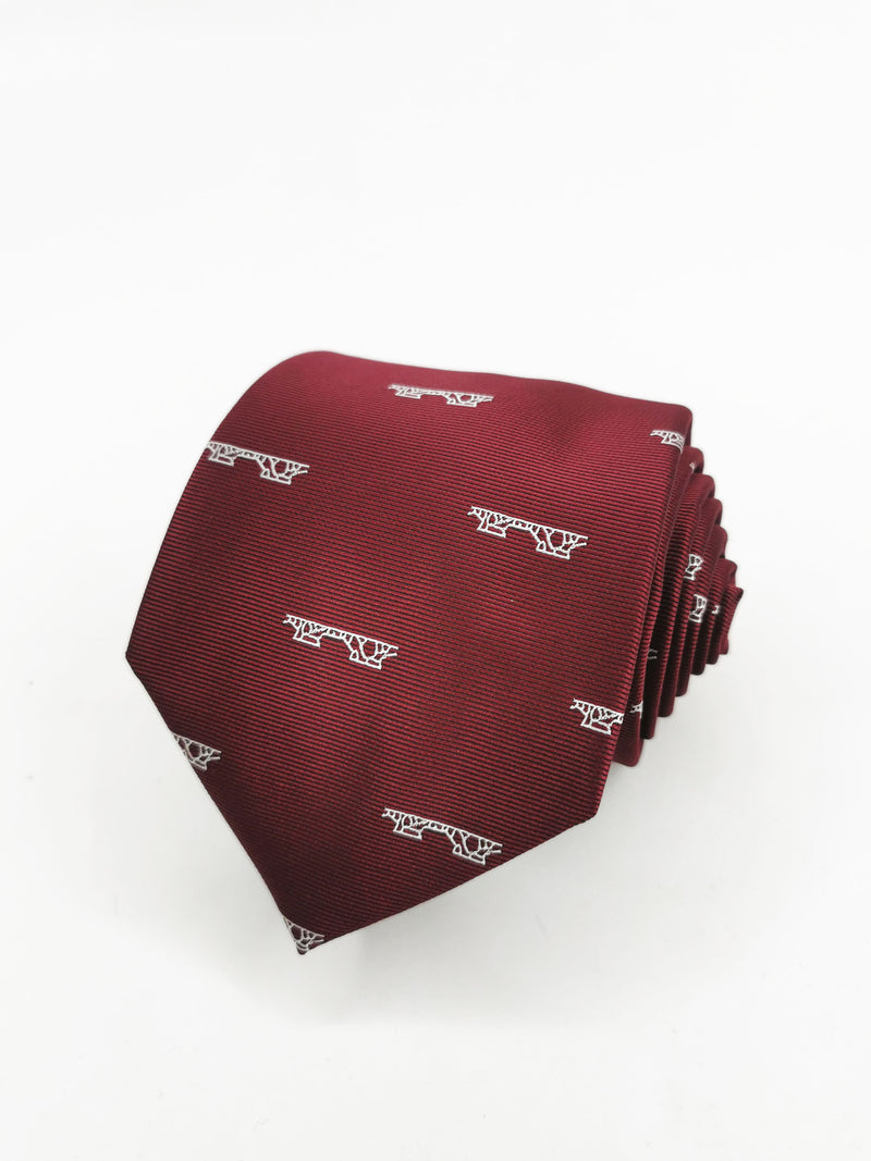 2x1 - Corbata burdeos puente de Triana blanco - DiversoMen