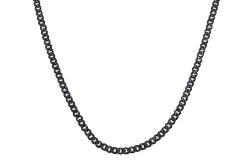 Cadena cubana negra de 5mm - DiversoMen
