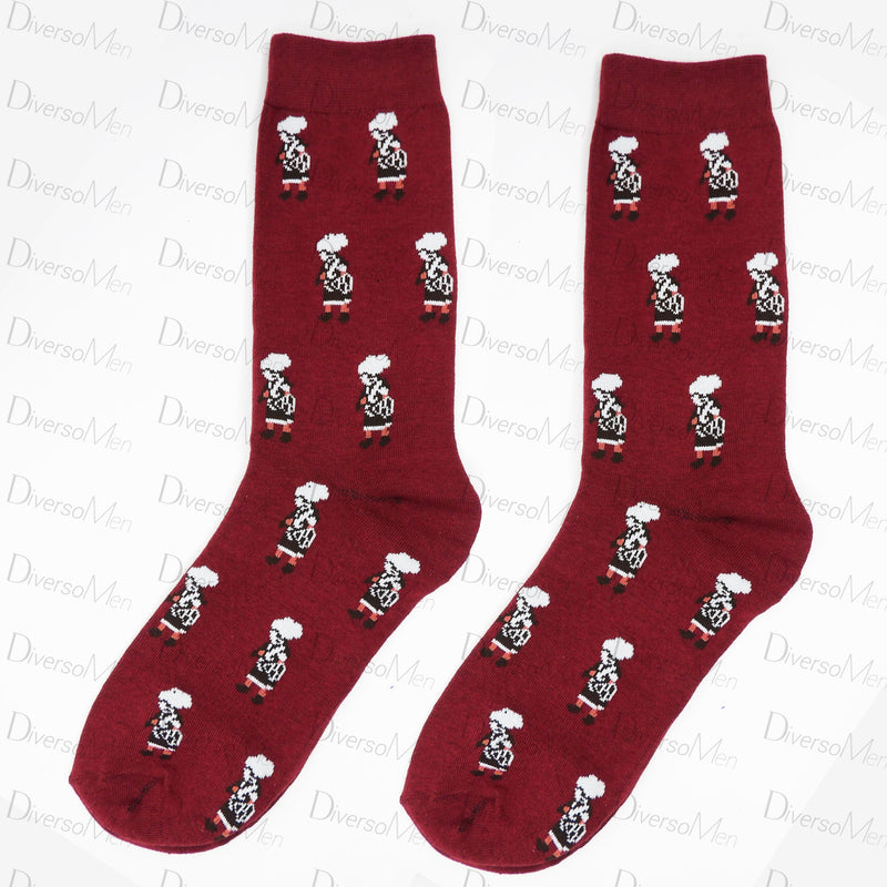 Calcetines burdeos con armaos de la Macarena Calcetines