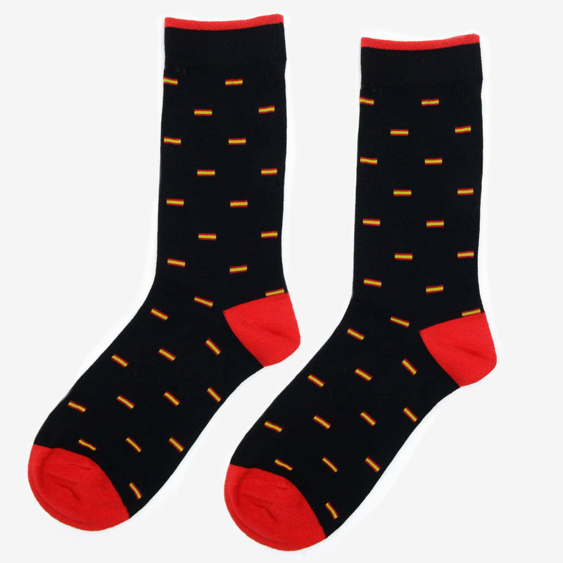 Calcetines negros con bandera de España - DiversoMen
