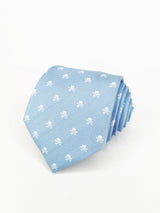 2x1 - Corbata celeste con calaveras piratas blancas - DiversoMen