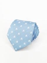 2x1 - Corbata celeste con calaveras piratas blancas - DiversoMen
