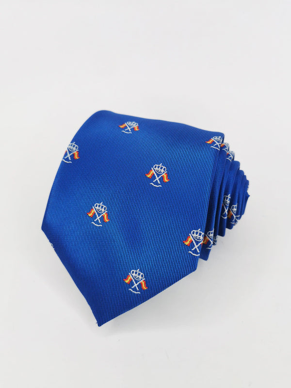 Corbata azul con banderas de España - DiversoMen