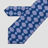Corbata azul con medallones celestes y rosa - DiversoMen