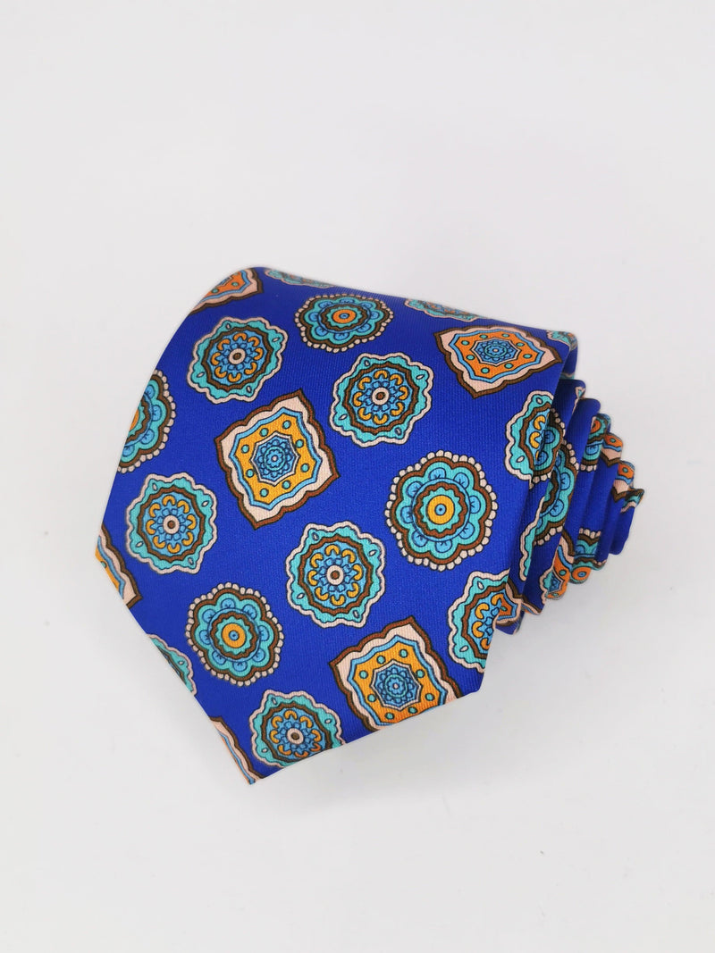 Corbata azul con rosetas - DiversoMen