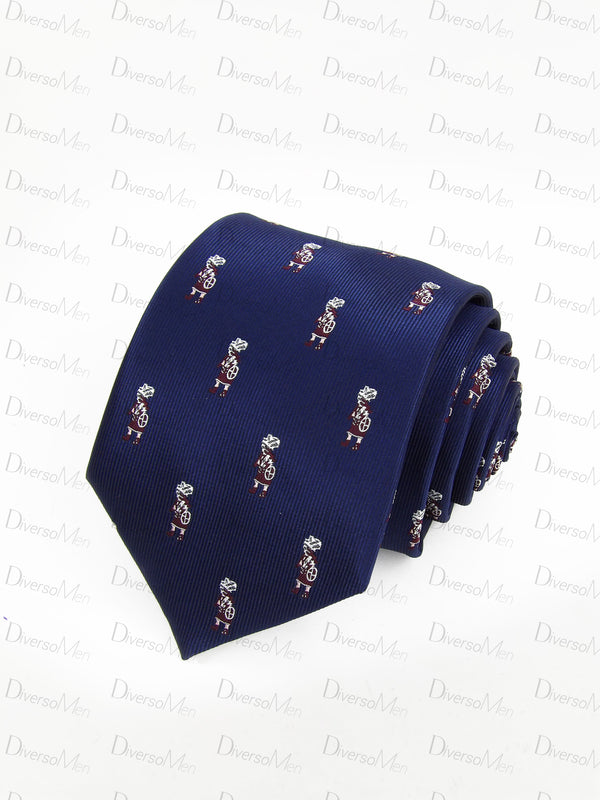 Corbata azul marino con Armaos de la Macarena Corbatas