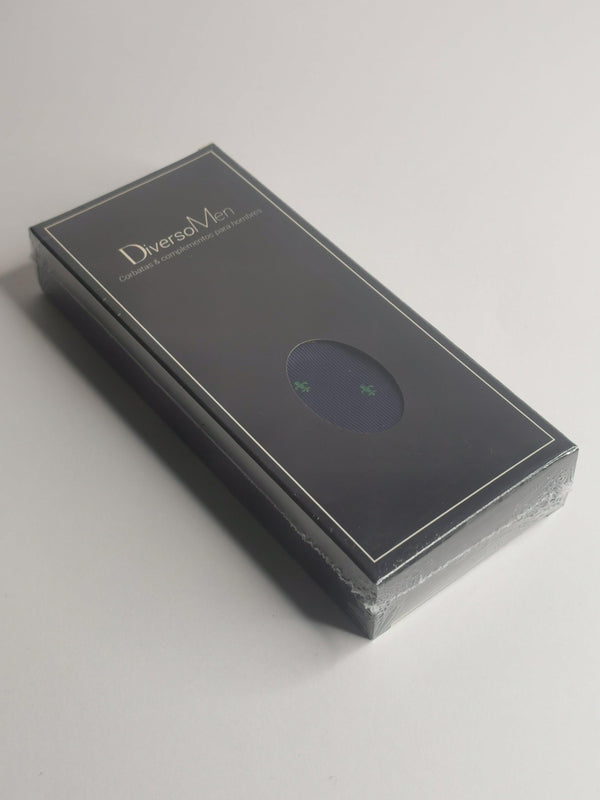 Corbata azul marino con flor de lis multicolor - DiversoMen