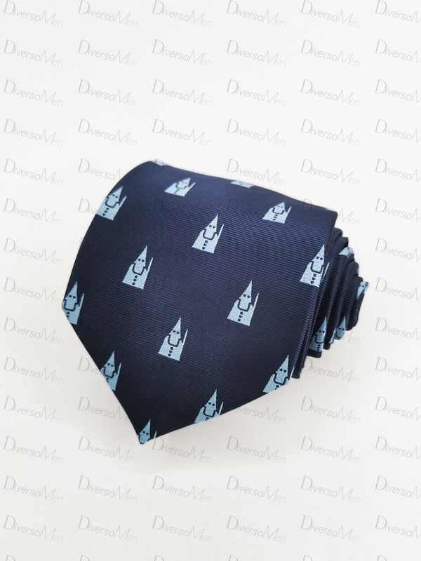 Corbata azul marino con nazarenos celestes Corbatas
