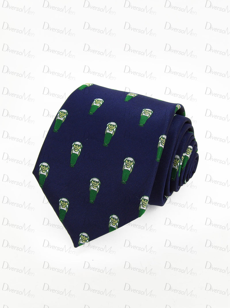 Corbata azul marino costaleros verdes Corbatas