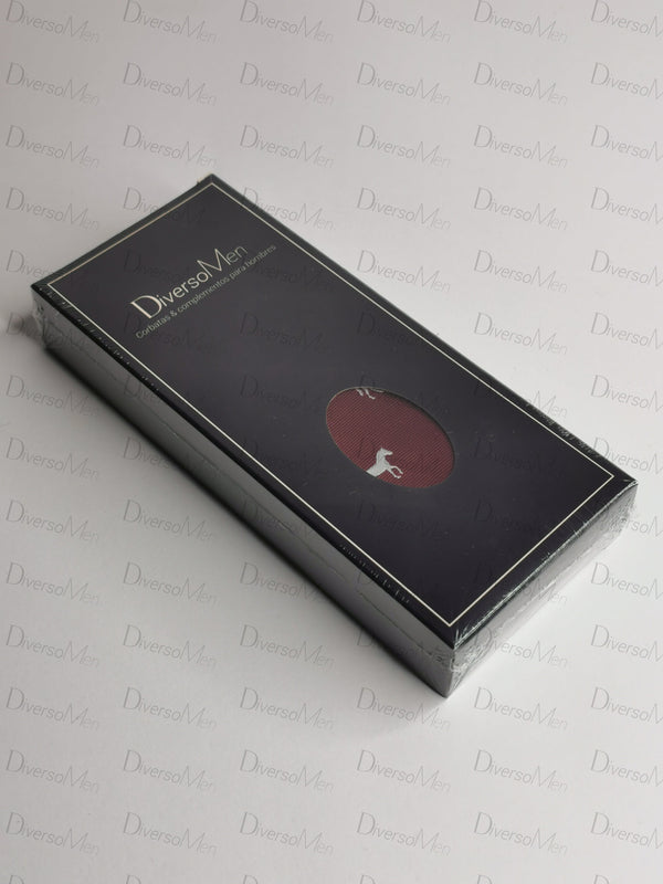 Corbata burdeos con caballos blancos Corbatas