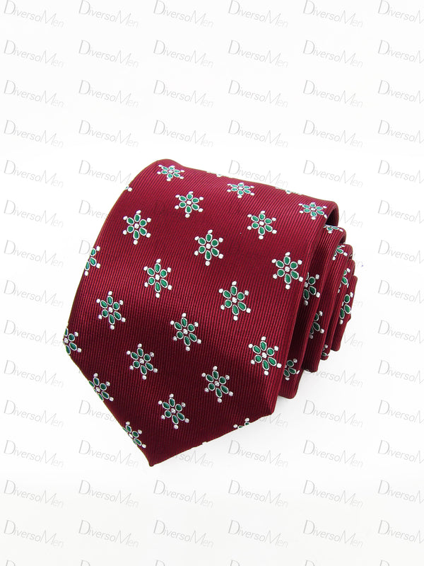 Corbata burdeos con mariquillas de la Macarena Corbatas