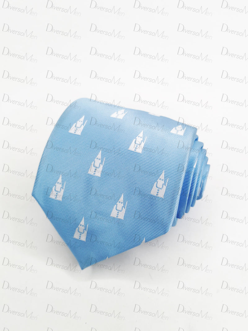 Corbata celeste con nazarenos blancos Corbatas