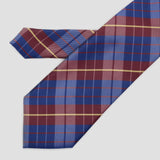 Corbata de cuadros burdeos y azules - DiversoMen