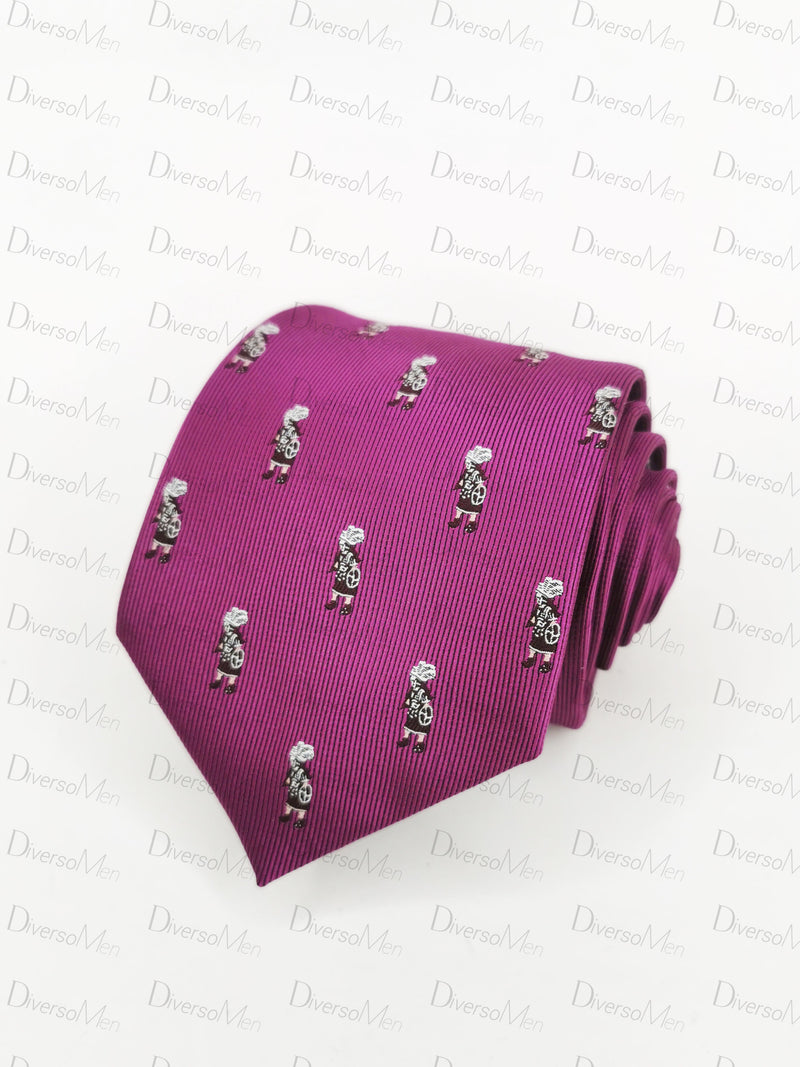 Corbata magenta con Armaos de la Macarena Corbatas