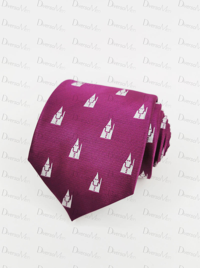 Corbata magenta con nazarenos blancos Corbatas