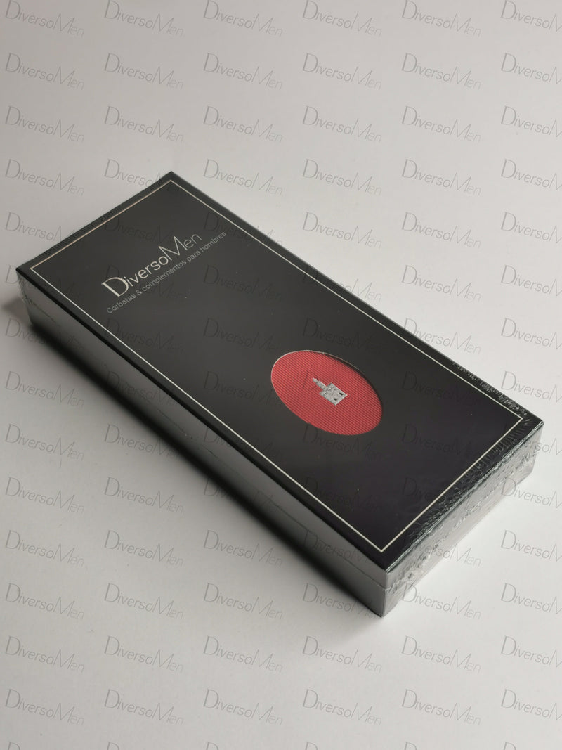 Corbata roja con Torre del Oro blanca Corbatas