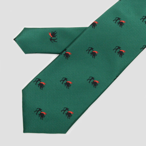 Corbata verde con torero color negro - DiversoMen