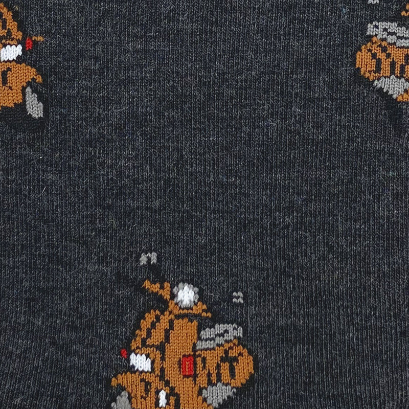 2x1 - Calcetines grises con vespas marrones - DiversoMen