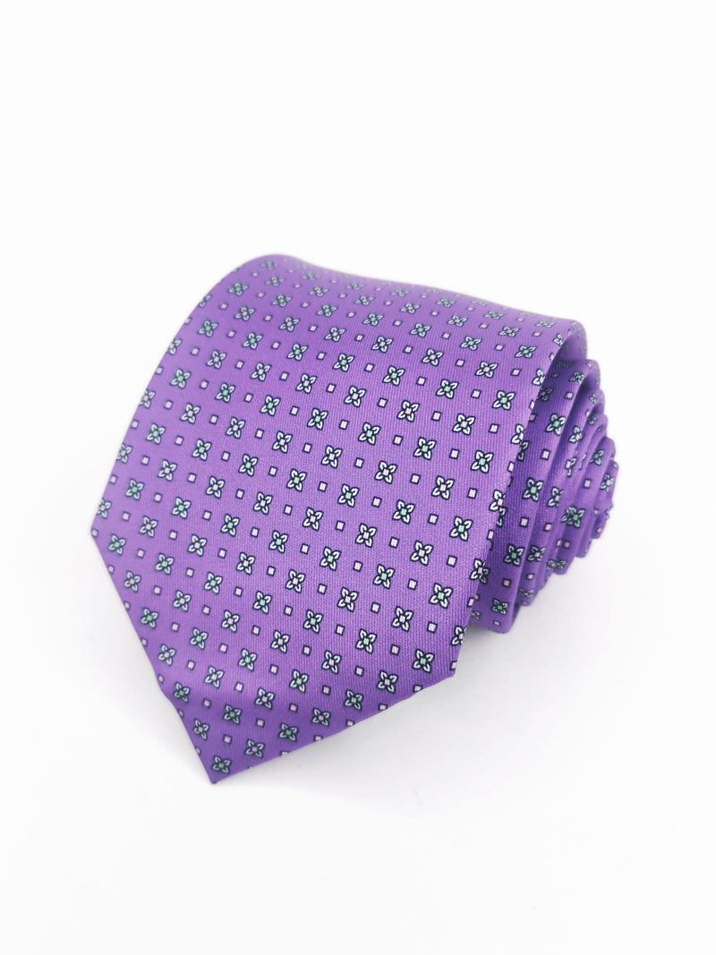 2x1 - Corbata lila con flores - DiversoMen