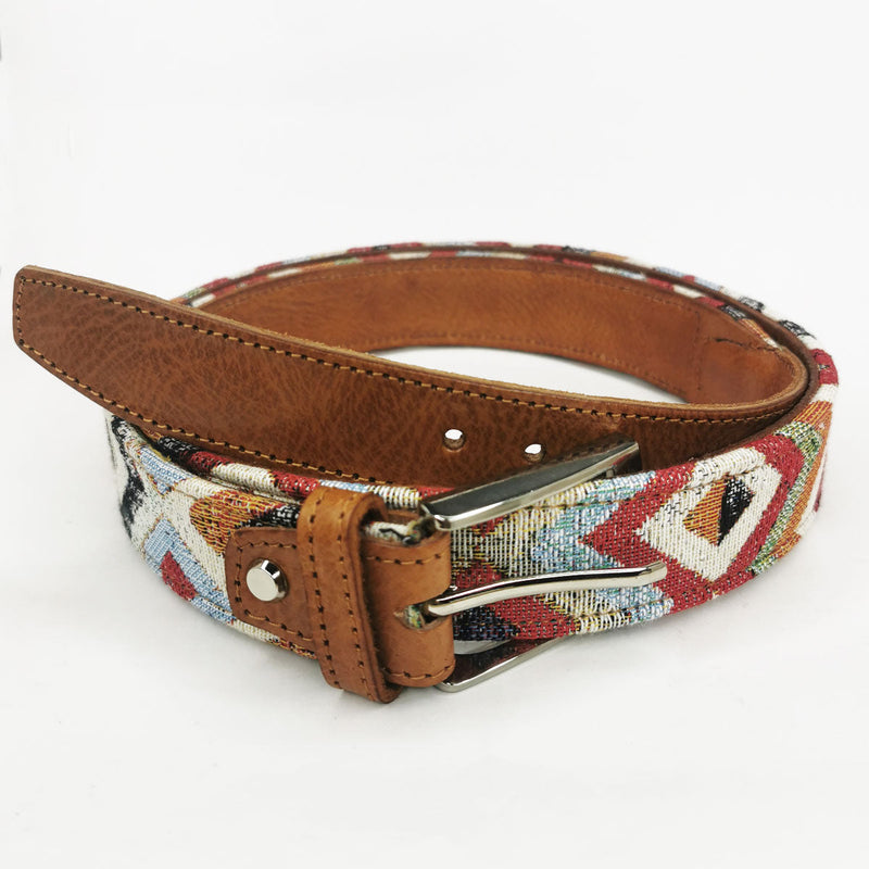 2x1 - Cinturón étnico rombos ajustable - DiversoMen