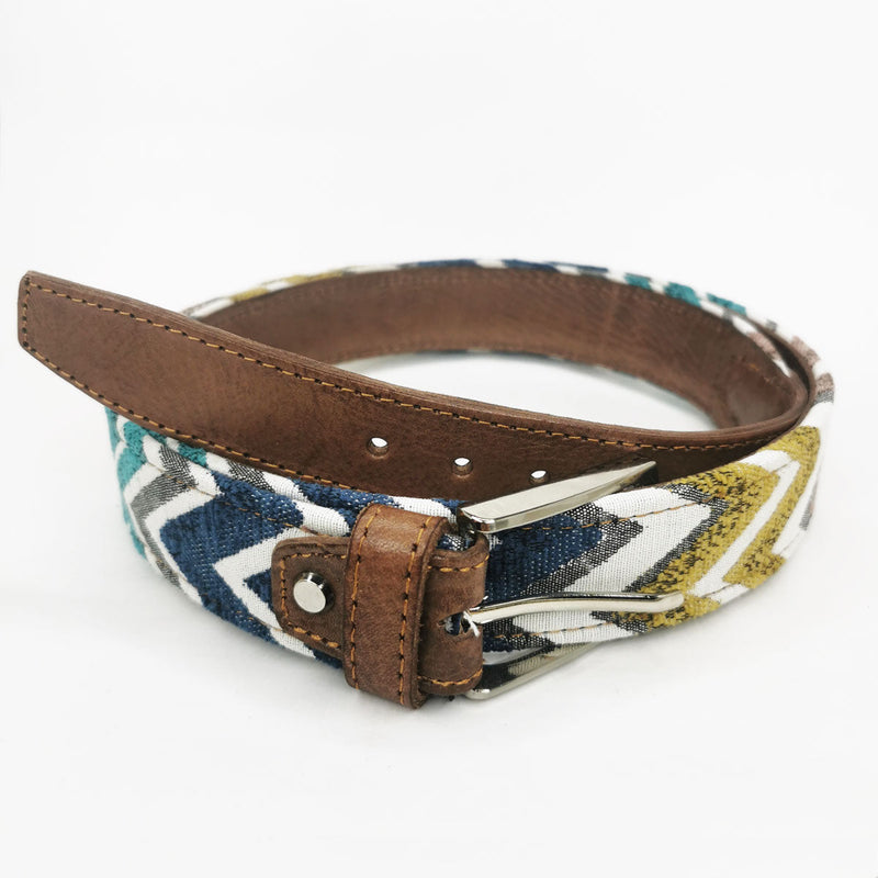 2x1 - Cinturón étnico flecha tonos fríos ajustable - DiversoMen