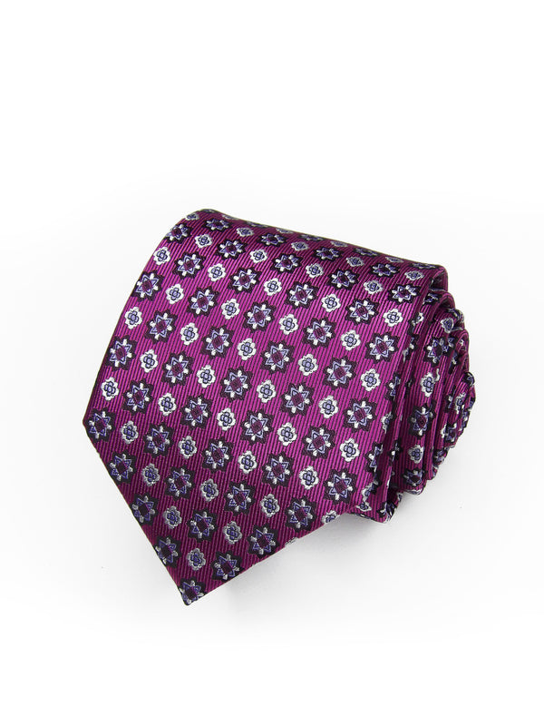 2x1 - Corbata magenta con estrellas y flores - DiversoMen