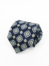 2x1 - Corbata azul marino con rosetas crema - DiversoMen