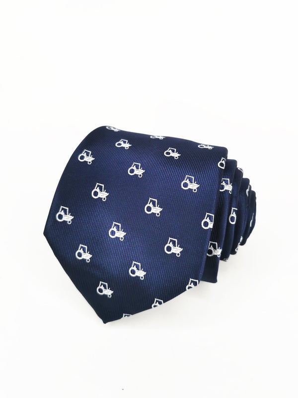 2x1 - Corbata azul marino con tractores - DiversoMen