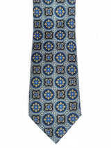 2x1 - Corbata negra con rosetas gris, azul y crema - DiversoMen