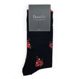 2x1 - Calcetines negros con vespas rojas - DiversoMen