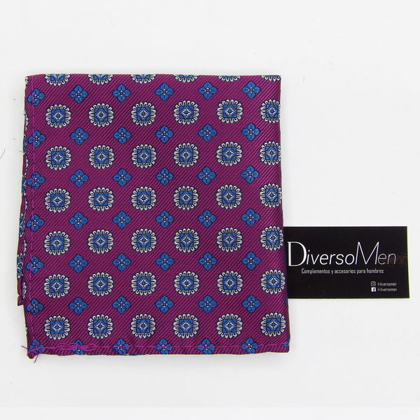 2x1 - Pañuelo magenta con medallones celestes - DiversoMen