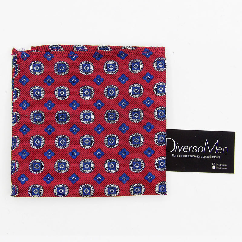 2x1 - Pañuelo rojo con medallones azules - DiversoMen