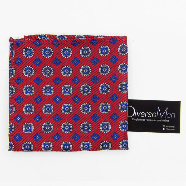 2x1 - Pañuelo rojo con medallones azules - DiversoMen