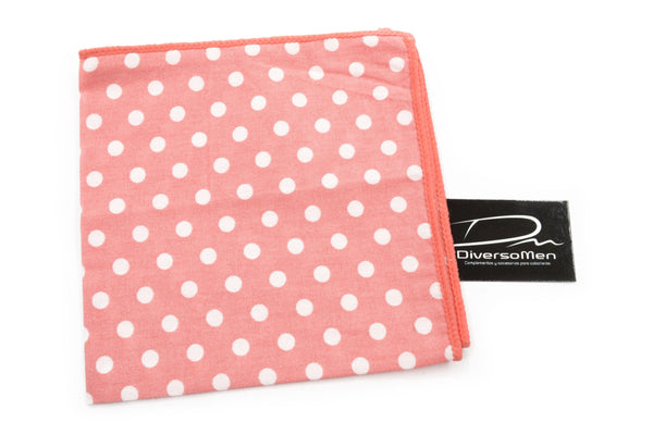 Pañuelo rosa con estampado de lunares medianos - DiversoMen
