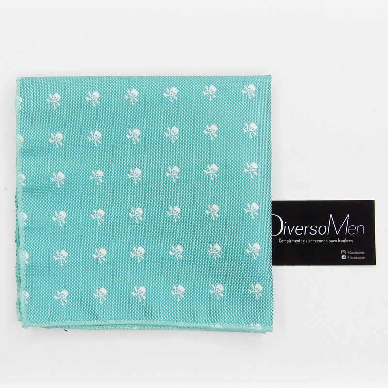 2x1 - Pañuelo verde agua con calaveras piratas blancas - DiversoMen