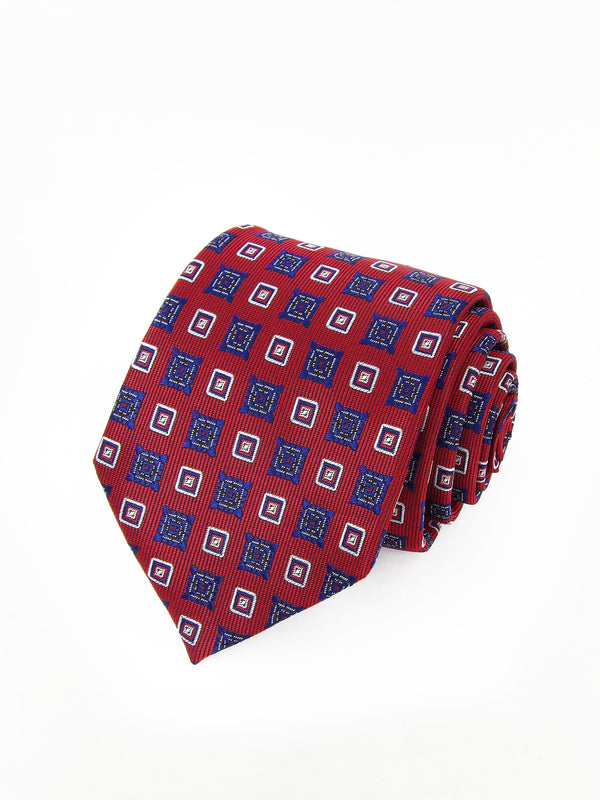 2x1 - Corbata roja con cuadros azules y blancos - DiversoMen
