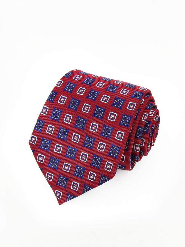 2x1 - Corbata roja con cuadros azules y blancos - DiversoMen