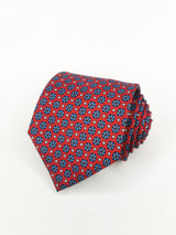 2x1 - Corbata roja con flores azules - DiversoMen