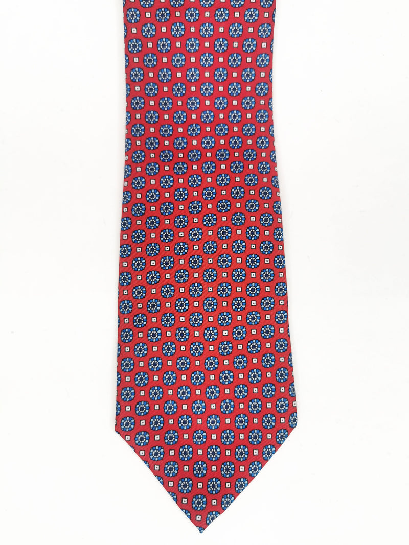 2x1 - Corbata roja con flores azules - DiversoMen