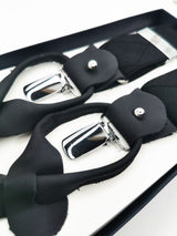 2x1 - Tirantes premium negros liso clips y botón - DiversoMen