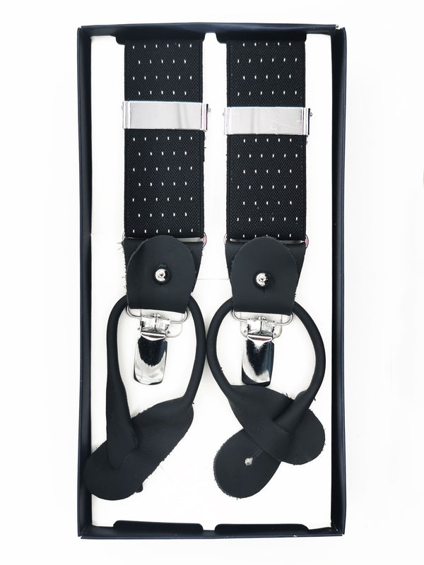 2x1 - Tirantes premium negros lunares clips y botón - DiversoMen