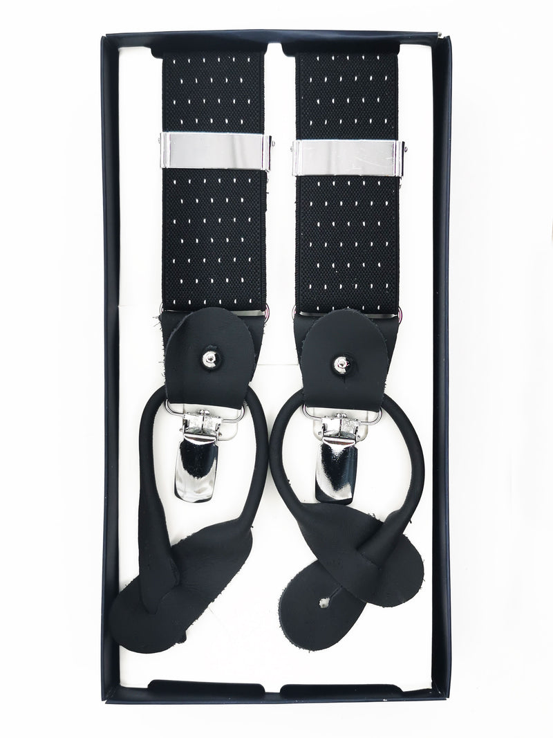 2x1 - Tirantes premium negros lunares clips y botón - DiversoMen