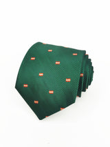 2x1 - Corbata verde con banderas pequeñas - DiversoMen