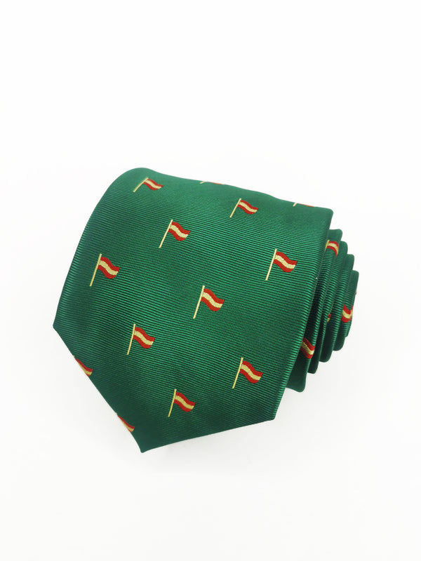 2x1 - Corbata verde con banderas de España - DiversoMen