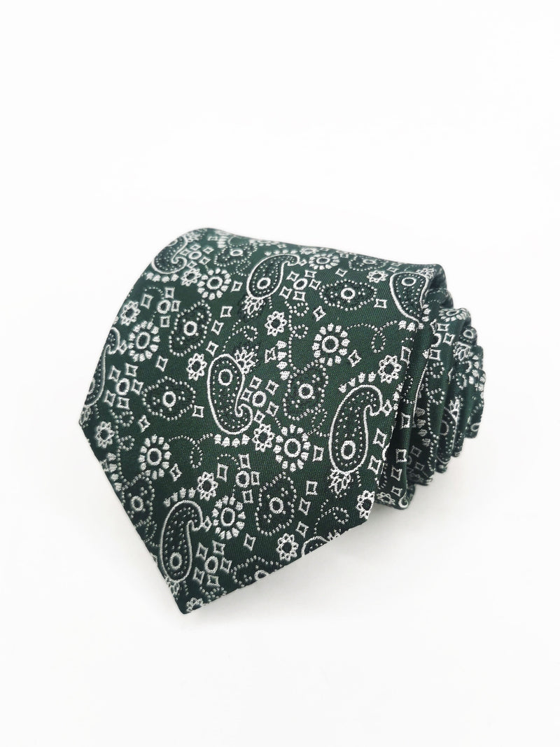 2x1 - Corbata verde cachemir blanco - DiversoMen