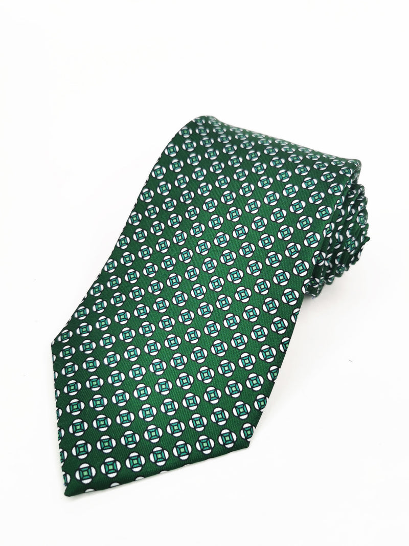 2x1 - Corbata verde flores verde - DiversoMen