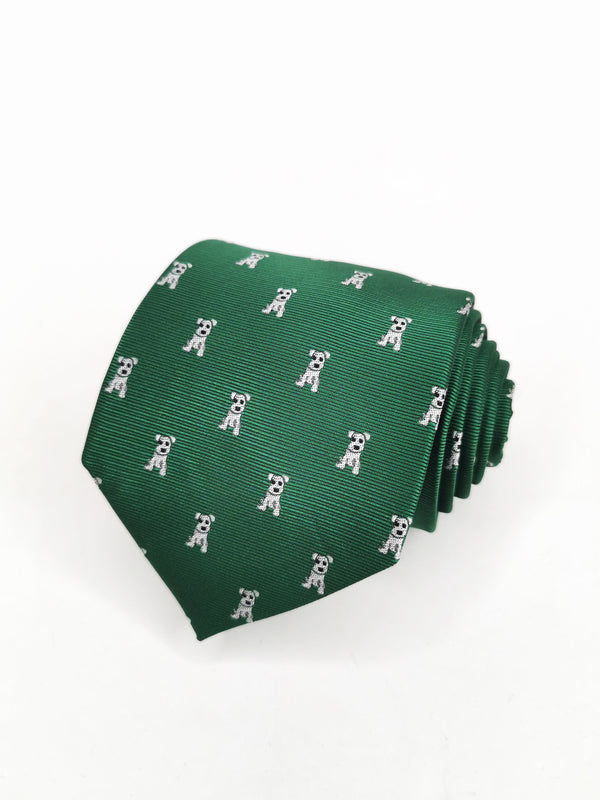 2x1 - Corbata verde con perros blancos - DiversoMen
