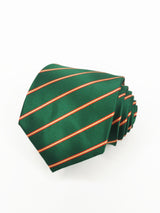 2x1 - Corbata verde con rayas roja y amarilla finas - DiversoMen