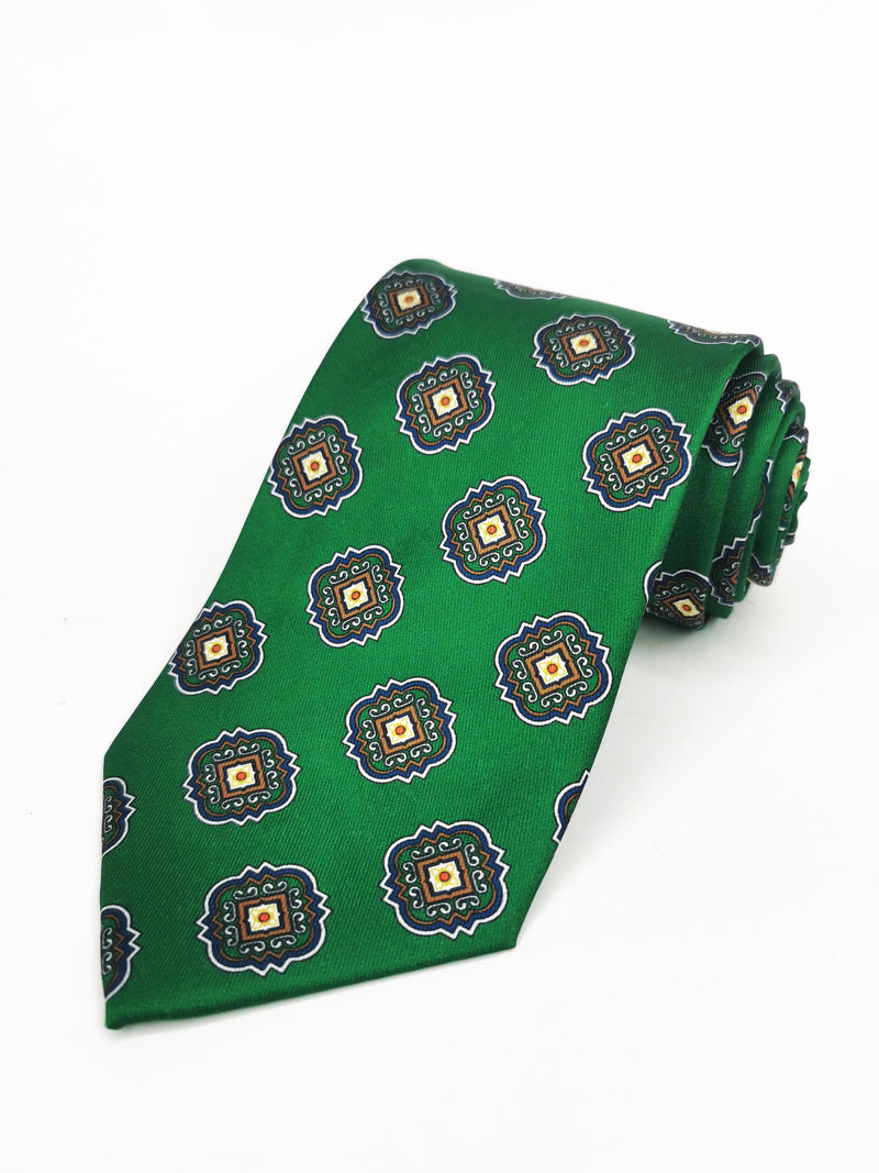 2x1 - Corbata verde con rosetas grandes - DiversoMen